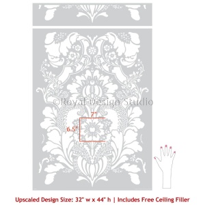 Sablon Perete vopsire, tencuiala dimensiune 900x600 x mm grosime 0,7mm Upscaled Lisabetta model MXSP7497