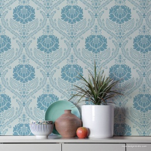 Sablon Perete vopsire, tencuiala dimensiune 900x600 x mm grosime 0,7mm Windsor Damask model MXSP7508 - Img 4