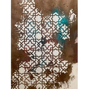 Sablon Perete vopsire, tencuiala Faianță Marocană model MXSP7664 marime 340 x500 mm - Img 3