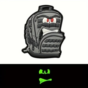 Ecuson moral Angry Backpack, insignă tactică din PVC 3D - Img 2