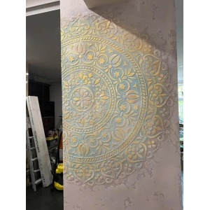 Sablon 570x570x0.7mm, Mandala Elegant Circle , Refolosibil MX70006.1 Diametru total de 550mm - Img 3