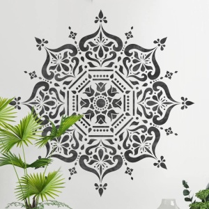 Sablon Perete 25cm BUKHARA MANDALA 0.7mm model MXSP7603 marime 25cm X 25cm
