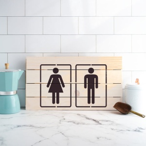 Sablon Perete vopsire, tencuiala 0.7mm Bathroom Sign Refolosibil, model MXSP7211 - Img 3