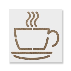 Sablon Perete vopsire, tencuiala 0.7mm Coffee Cup Refolosibil, model MXSP7214