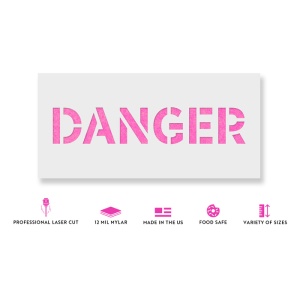 Sablon Perete vopsire, tencuiala 0.7mm Danger Sign Refolosibil, model MXSP7238 - Img 2