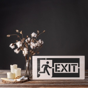 Sablon Perete vopsire, tencuiala 0.7mm Exit Sign Refolosibil, model MXSP7231 - Img 3
