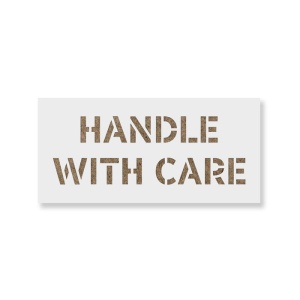 Sablon Perete vopsire, tencuiala 0.7mm Handle With Care Refolosibil, model MXSP7244