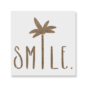 Sablon Perete vopsire, tencuiala 0.7mm Smile Palm Tree Saying Refolosibil, model MXSP7196