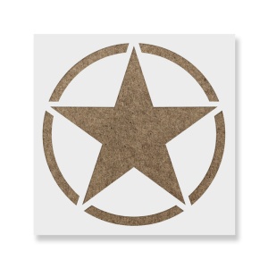 Sablon Perete vopsire, tencuiala 0.7mm Stea Militară model MXSP7449