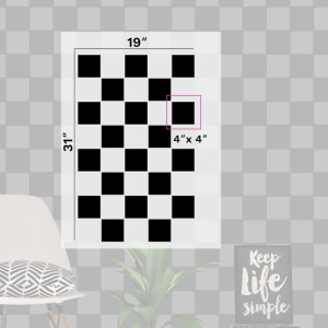 Sablon Perete vopsire, tencuiala 900x600x0.7mm Checker Refolosibil, model MXSP7121 - Img 3