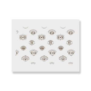 Sablon Perete vopsire, tencuiala 900x600x0.7mm Evil Eyes Refolosibil, model MXSP7053