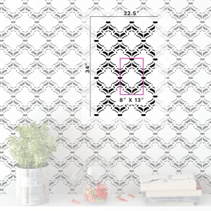 Sablon Perete vopsire, tencuiala 900x600x0.7mm Moroccan Detailed Refolosibil, model MXSP7080 - Img 2