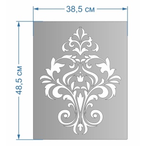 Sablon Perete vopsire, tencuiala "Damasc - 2" dimensiune 450x340mm grosime 0,7mm model MXSP7372 - Img 5