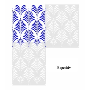 Sablon Perete vopsire, tencuiala "Frunza de Damasc" dimensiune 485x385 mm grosime 0,7mm model MXSP7371 - Img 2