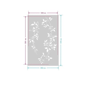 Sablon Perete vopsire, tencuiala Frunze de Clematis model MXSP7651 marime 570x350 mm - Img 2