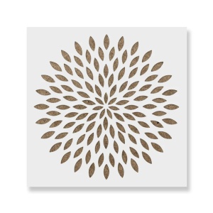 Sablon Perete vopsire, tencuiala grosime 0.7mm Dahlia Mandala Refolosibil, model MXSP7141