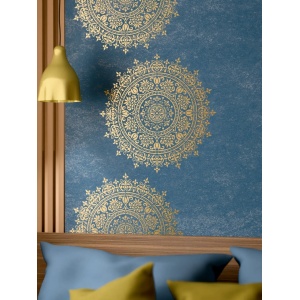 Sablon Perete vopsire, tencuiala model Mandala Bogăție MXSP7674 marime 570x570mm cerc intreg - Img 11