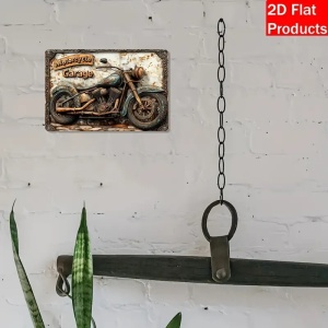 Decoratiune de perete din metal pentru garaj de motociclete, casă, bar, cafenea 2D 20x30cm - Img 6