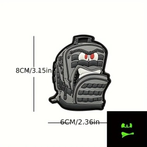 Ecuson moral Angry Backpack, insignă tactică din PVC 3D - Img 3