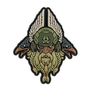 Emblema Patch Petic Odin PVC Multicolor Olive 90x75mm