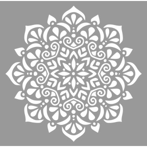 Sablon 290x290x0.7mm, Mandala Flower, Refolosibil MX70002