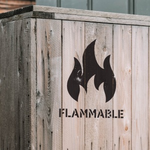 Sablon Perete vopsire, tencuiala 0.7mm Flammable Symbol Refolosibil, model MXSP7228 - Img 3