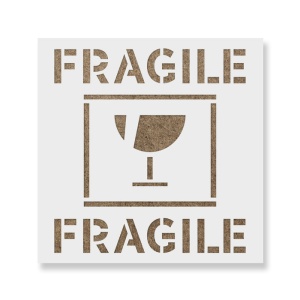 Sablon Perete vopsire, tencuiala 0.7mm Fragile Glass Symbol Refolosibil, model MXSP7235