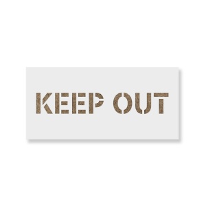Sablon Perete vopsire, tencuiala 0.7mm Keep Out Sign Refolosibil, model MXSP7245