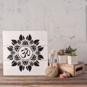 Sablon Perete vopsire, tencuiala 0.7mm Om Flower Mandala Refolosibil, model MXSP7150 - Img 3