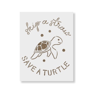 Sablon Perete vopsire, tencuiala 0.7mm Save Sea Turtles Refolosibil, model MXSP7207