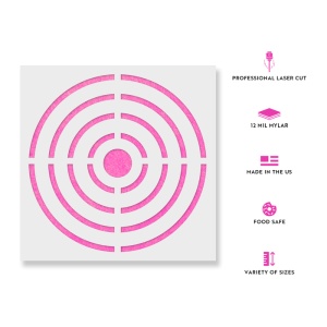 Sablon Perete vopsire, tencuiala 0.7mm Țintă Bullseye model MXSP7457 - Img 2