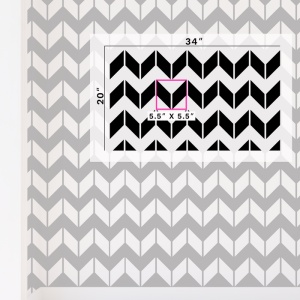 Sablon Perete vopsire, tencuiala 900x600x0.7mm Chevron Horizontal Refolosibil, model MXSP7111 - Img 3