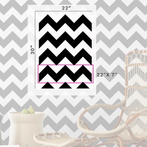 Sablon Perete vopsire, tencuiala 900x600x0.7mm Chevron Vertical Refolosibil, model MXSP7107 - Img 2