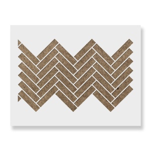 Sablon Perete vopsire, tencuiala 900x600x0.7mm Diagonal Herringbone Tile Refolosibil, model MXSP7114