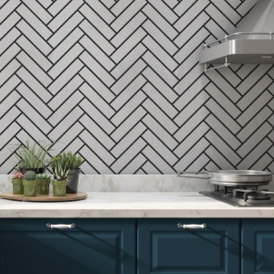 Sablon Perete vopsire, tencuiala 900x600x0.7mm Diagonal Herringbone Tile Refolosibil, model MXSP7114 - Img 4