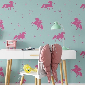 Sablon Perete vopsire, tencuiala 900x600x0.7mm Magical Unicorn Refolosibil, model MXSP7118 - Img 2