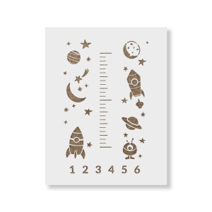 Sablon Perete vopsire, tencuiala 900x600x0.7mm Space Growth Chart Refolosibil, model MXSP7134