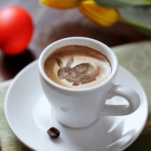 Set 14 sabloane decorare cafea 32 si 7 cm 0.5mm Paște model MXSP7361 - Img 1