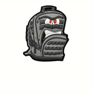 Ecuson moral Angry Backpack, insignă tactică din PVC 3D
