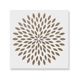 Sablon 200x200x0.7mm Dahlia Mandala Refolosibil, model MXSP7012