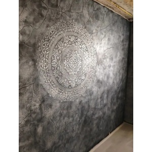 Sablon 410x410x0.7mm, Mandala Elegant, Refolosibil MX70006 Diametru total de 700mm - Img 4