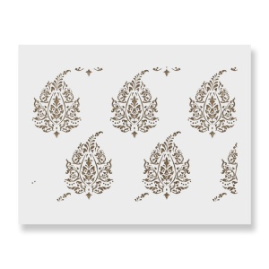 Sablon 890x580x0.7mm Kantha Paisley Refolosibil, model MXSP7040