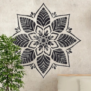 Sablon Perete 25cm KERALA MANDALA 0.7mm model MXSP7605 marime 25cm X 25cm