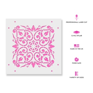 Sablon Perete vopsire, tencuiala 0.7mm Arabesque Refolosibil, model MXSP7154 - Img 2