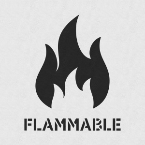 Sablon Perete vopsire, tencuiala 0.7mm Flammable Symbol Refolosibil, model MXSP7228 - Img 4