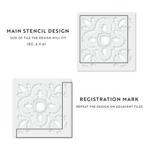 Sablon Perete vopsire, tencuiala 0.7mm Maarja Tile Stencil Refolosibil, model MXSP7286 - Img 4
