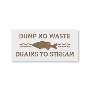 Sablon Perete vopsire, tencuiala 0.7mm No Dumping Drains to Stream Refolosibil, model MXSP7226