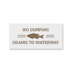 Sablon Perete vopsire, tencuiala 0.7mm No Dumping Drains to Waterway Refolosibil, model MXSP7216