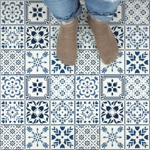 Sablon Perete vopsire, tencuiala 0.7mm Scandinavian Mosaic Tile Stencil Refolosibil, model MXSP7268