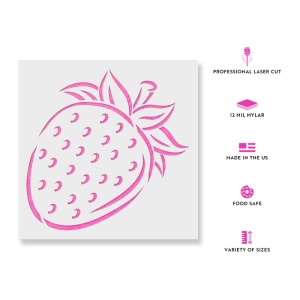 Sablon Perete vopsire, tencuiala 0.7mm Strawberry Refolosibil, model MXSP7202 - Img 2